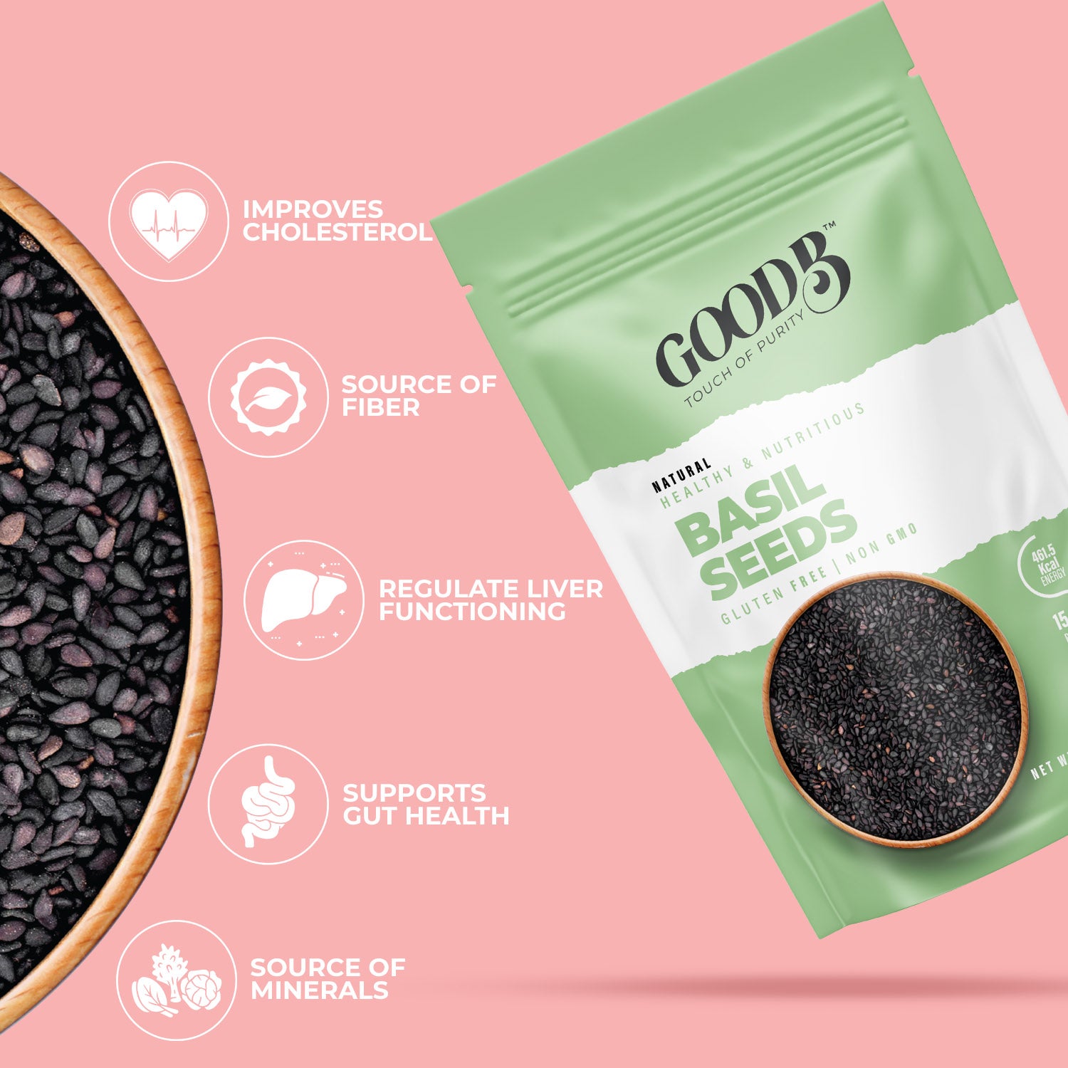 TUKMARIA SEEDS WITH HIGH FIBRE AND OMEGA 3 - 200 GM