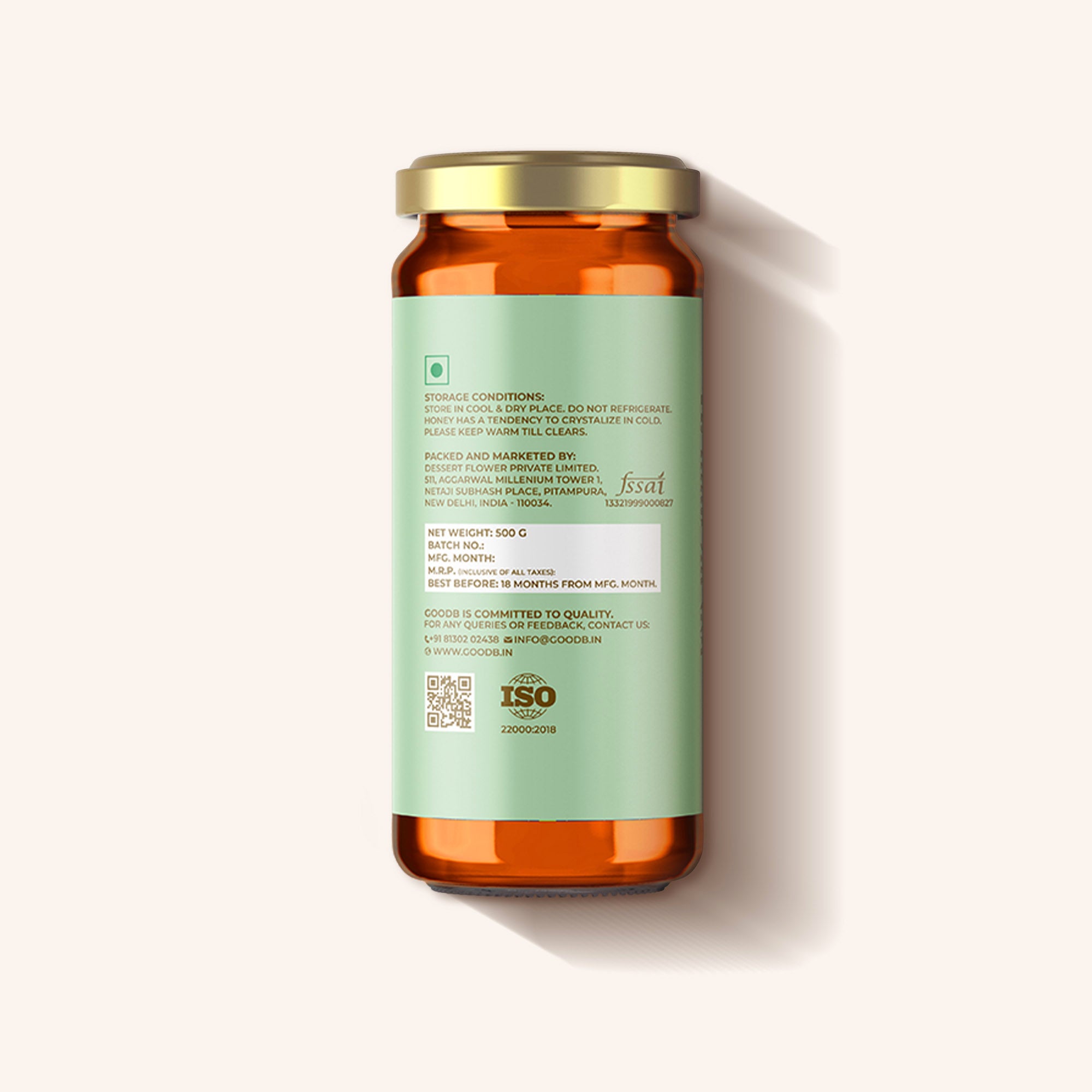 100% PURE HONEY, RAW HONEY - 500gm
