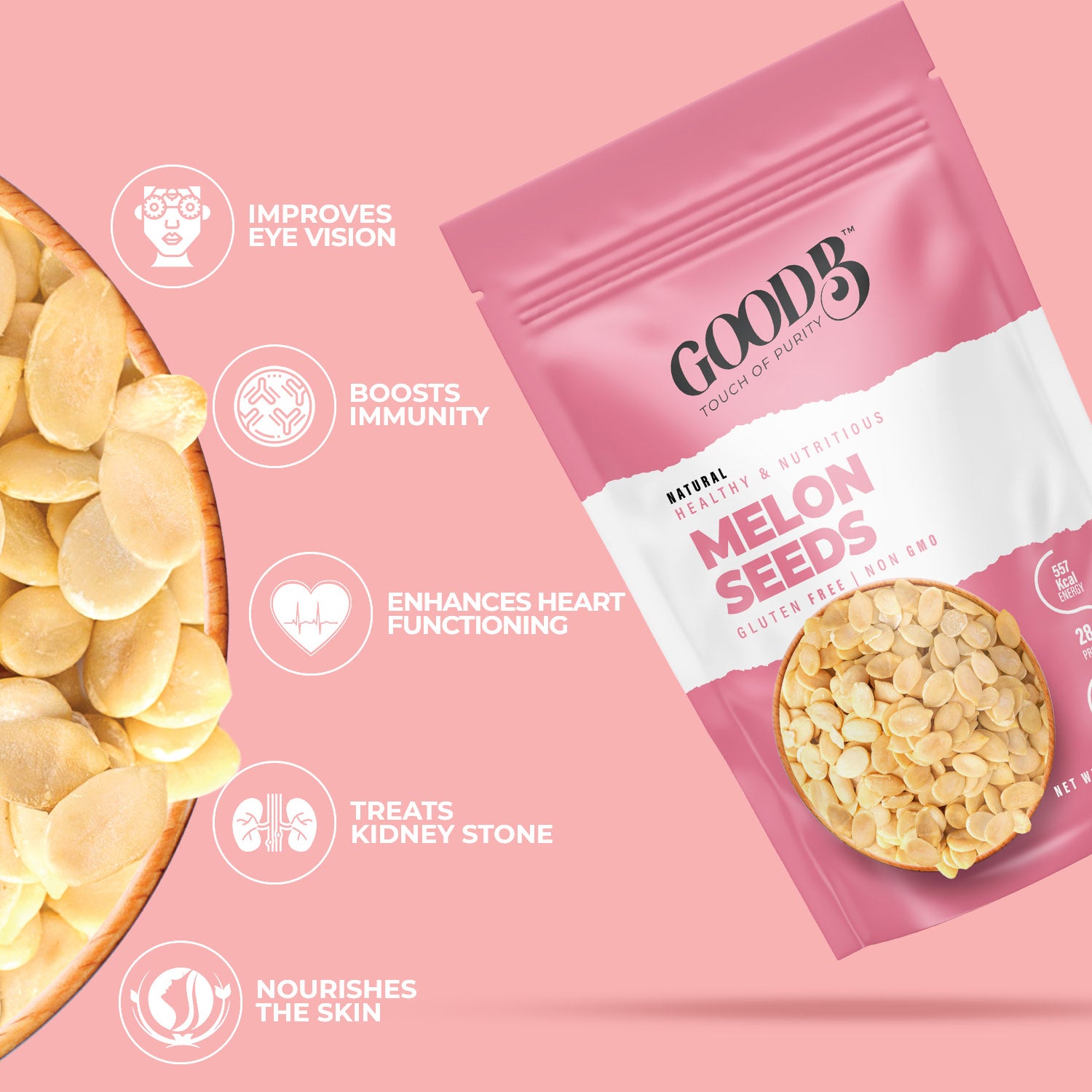 RAW WATERMELON SEEDS FOR EATING - 200 GM