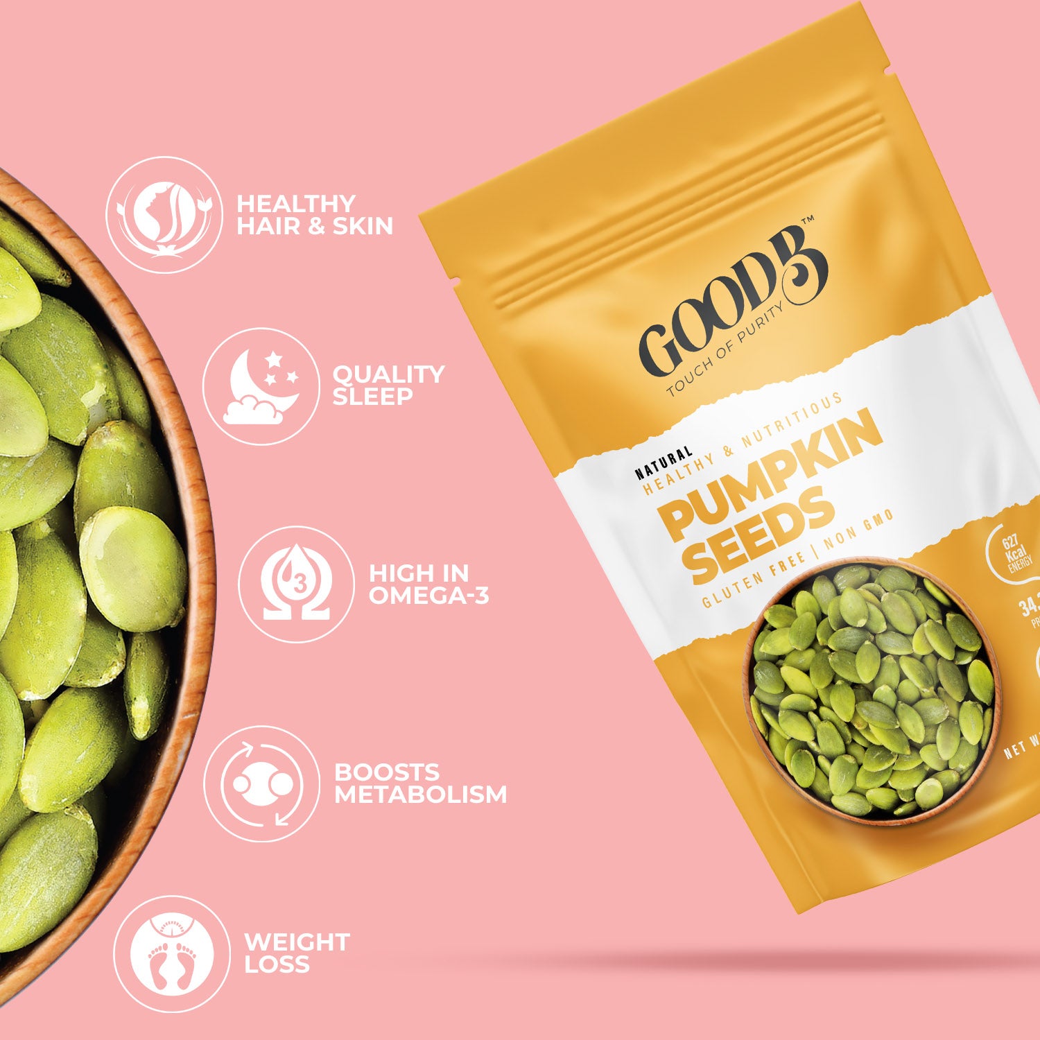 RAW PUMPKIN SEEDS FOR EATING - 200 GM