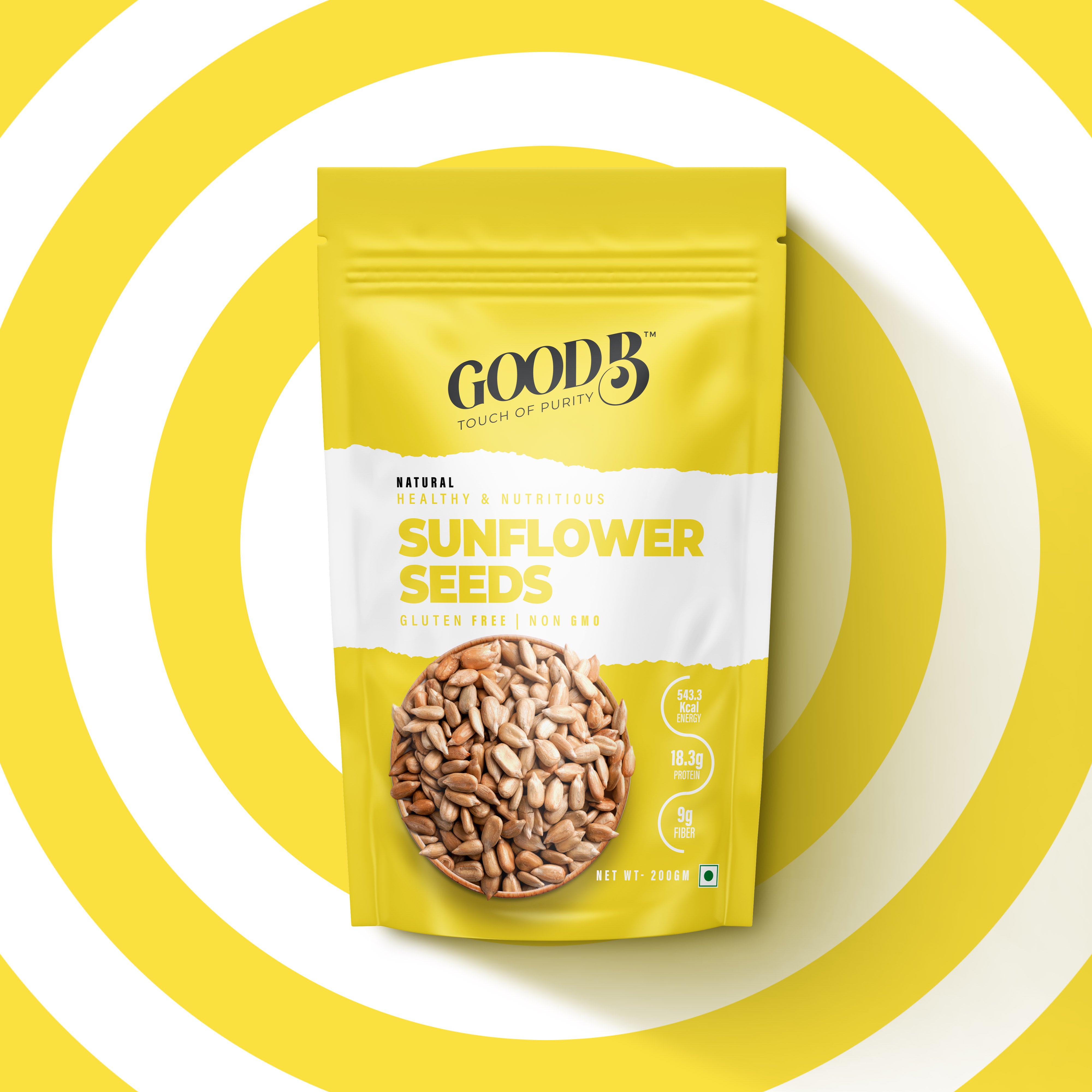 RAW SUNFLOWER SEEDS FOR EATING - 200 GM