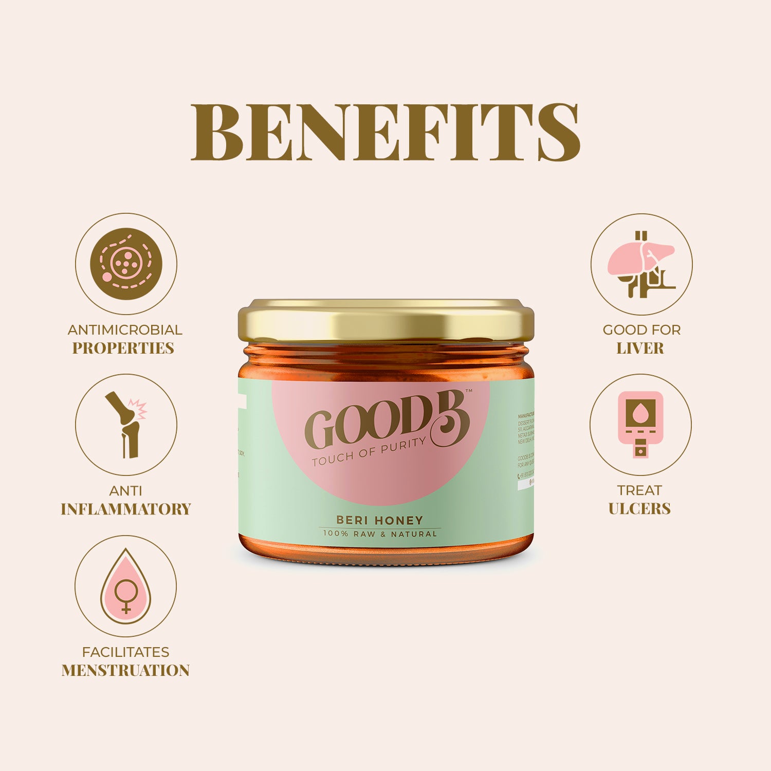 100% PURE HONEY, RAW HONEY - 350gm