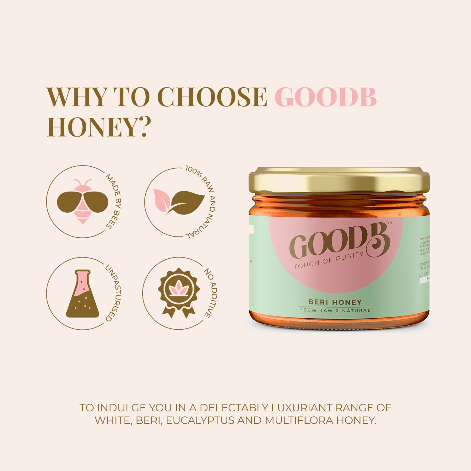 100% PURE HONEY, RAW HONEY - 350gm